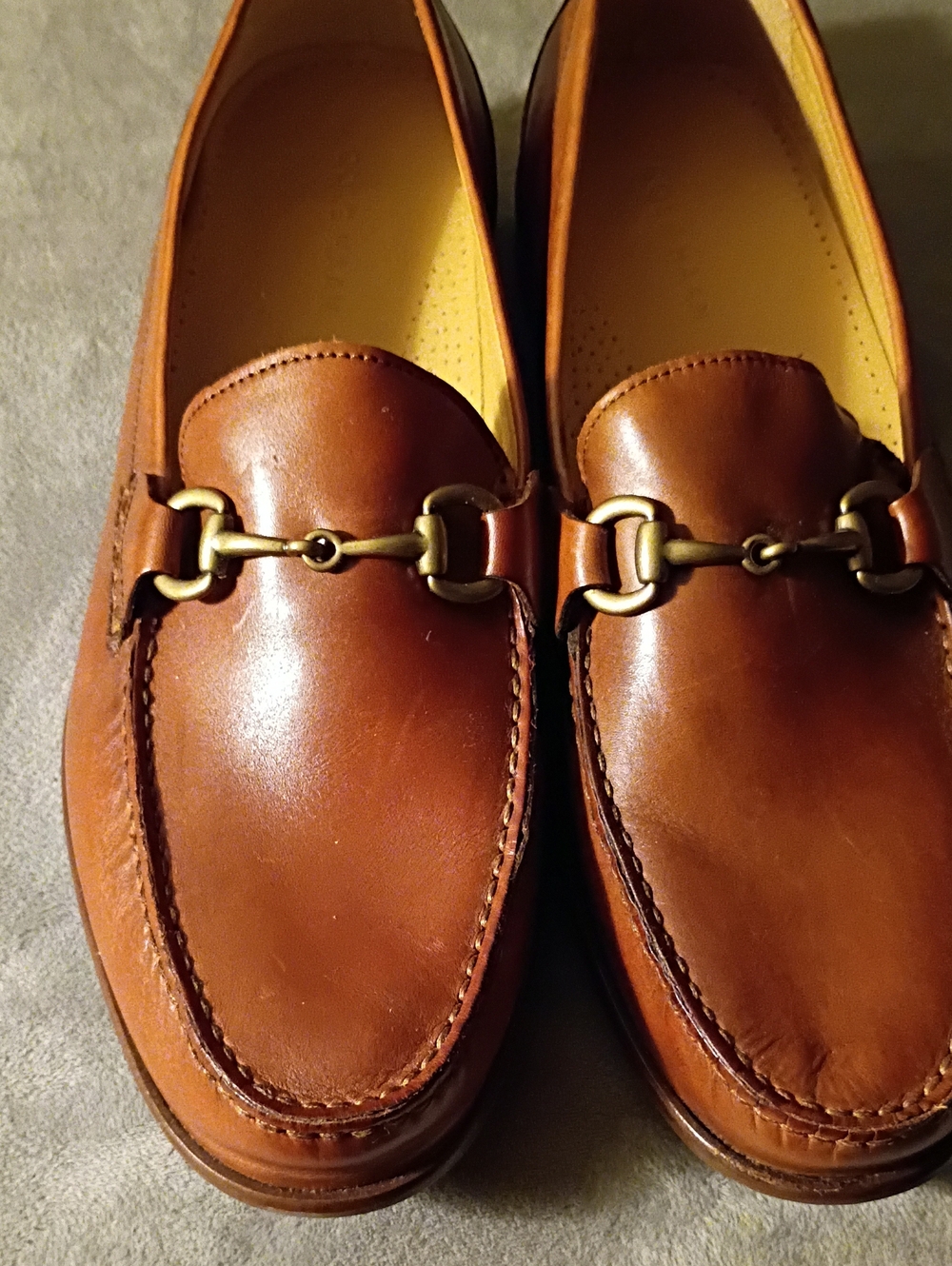 Men's Cole HaanBrown Leather Bit Loafers - Classic Slip-On Dress Shoes New